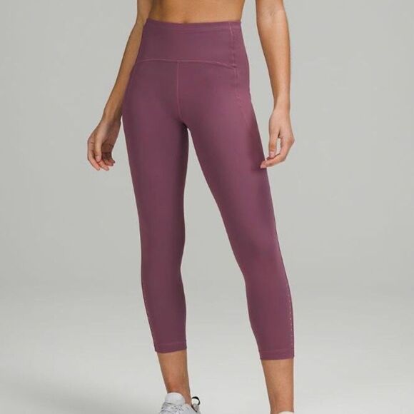 Lululemon Swift Speed High Rise Crop Vintage Plum 8 - Picture 1 of 8